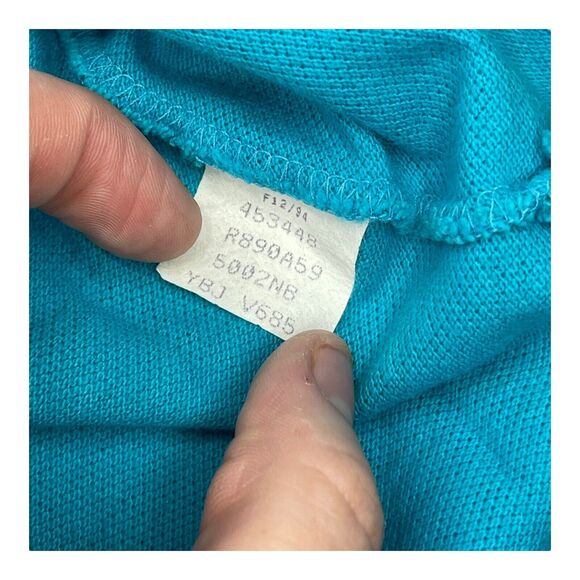 Lands’ End Polo Teal Short Sleeve Shirt Turquoise Men’s Size Medium - Picture 10 of 10